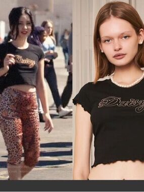 Daisy Daisy Tv crop rhinestone top